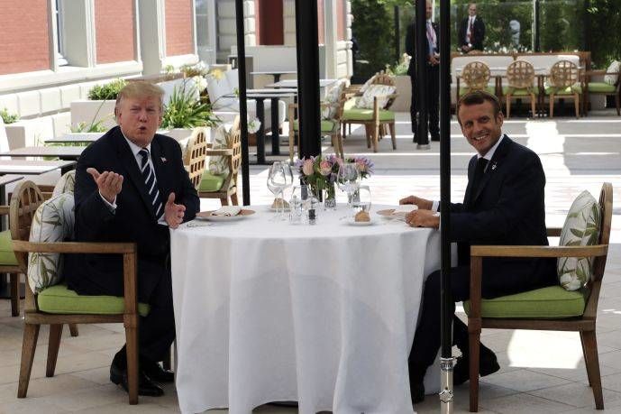 Γεύμα εργασίας για Τραμπ και Μακρόν ενόψει της συνόδου των G7