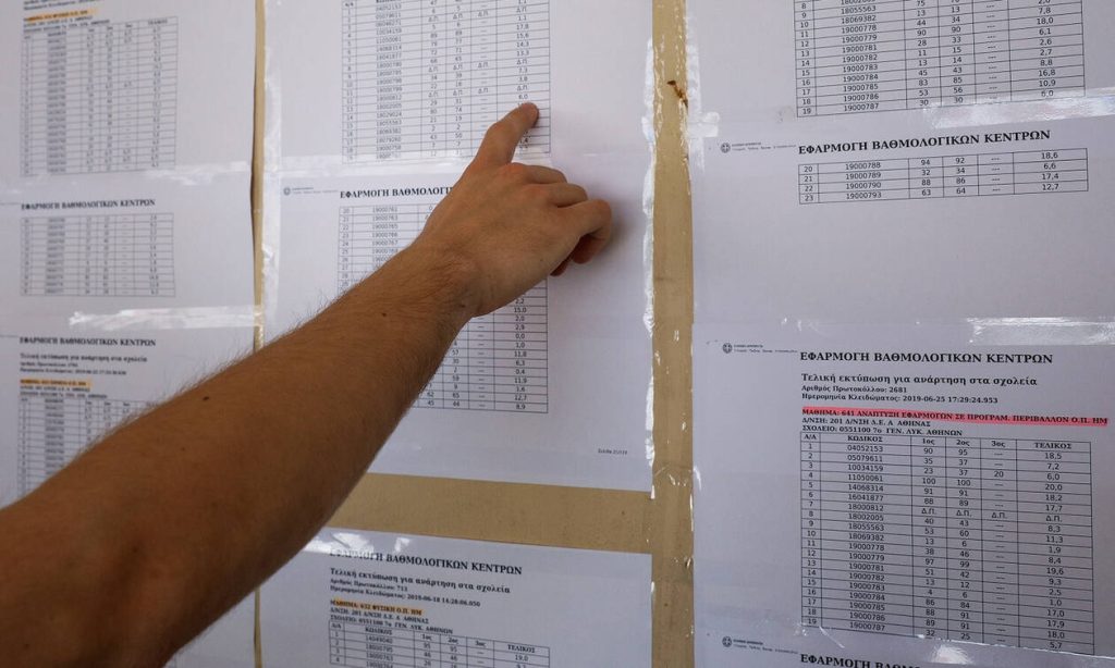 Βάσεις 2019: 159 τμήματα έχουν βάση εισαγωγής κάτω των 10.000 μορίων