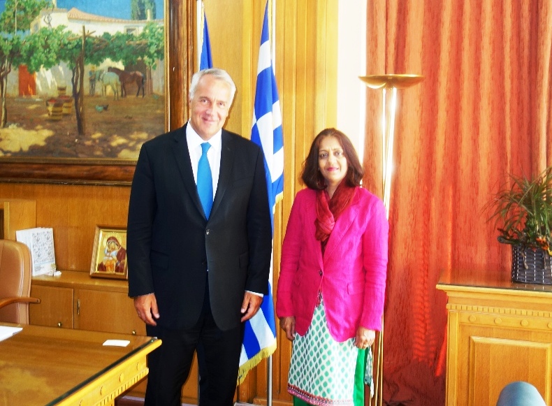 Συνάντηση Βορίδη με την πρέσβειρα της Ινδίας ενόψει 84ης ΔΕΘ