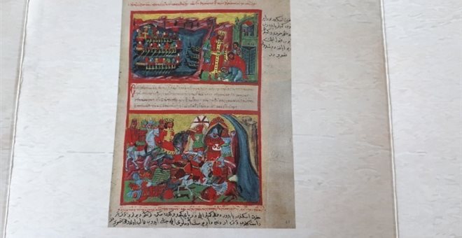 Στην παγκόσμια πρώτη του χειρογράφου για το εικονογραφημένο μυθιστόρημα για τον Μέγα Αλέξανδρο