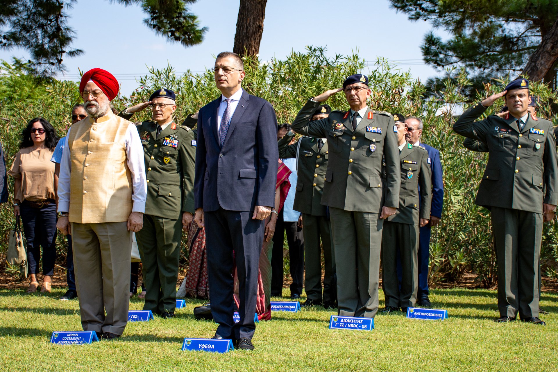 Τελετή Μνήμης για τους πεσόντες Ινδούς στρατιώτες του Α΄ ΠΠ παρουσία του ΥΦΕΘΑ Αλκιβιάδη Στεφανή