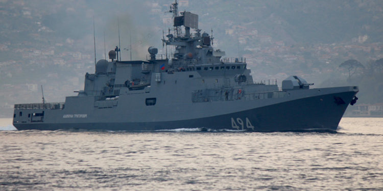 Κατέπλευσε στην Κέρκυρα η φρεγάτα του ρωσικού Ναυτικού «Ναύαρχος Μακάροφ»