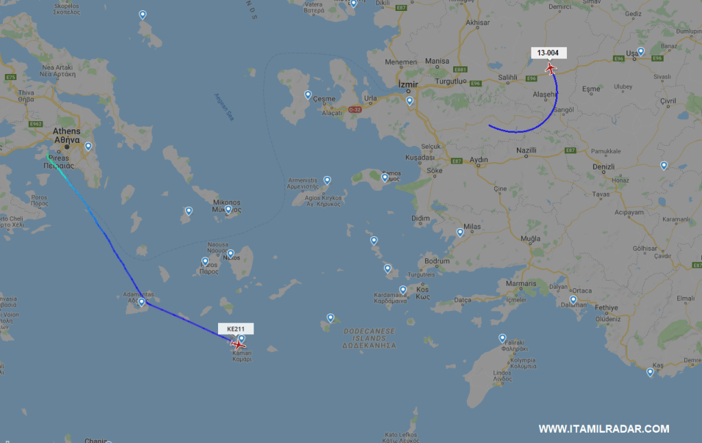 Διπλή αποστολή για τα κατασκοπευτικά της ελληνικής και τουρκικής Αεροπορίας με τα «μάτια» στο Αιγαίο (φώτο-βίντεο)