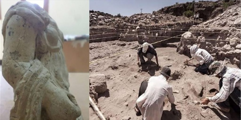 Λάρισα: Βρέθηκε ακέφαλο αρχαίο άγαλμα σε χωράφι της Ελασσόνας