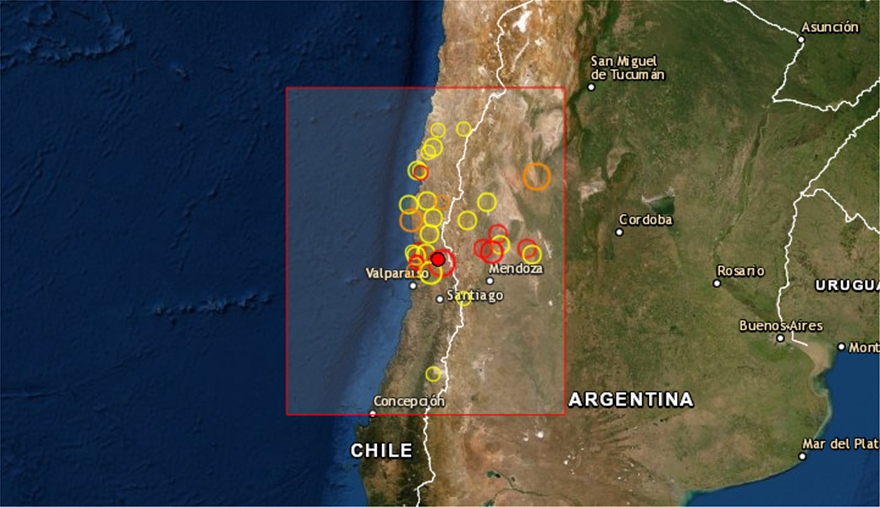 Ισχυρή σεισμική δόνηση 6,2 Ρίχτερ στη Χιλή
