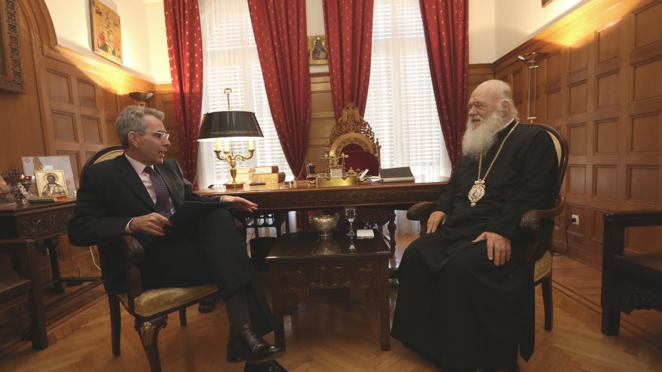 Συνάντηση Αρχιεπισκόπου Ιερώνυμου με Τζ.Πάιατ: Ταύτιση απόψεων στο ουκρανικό