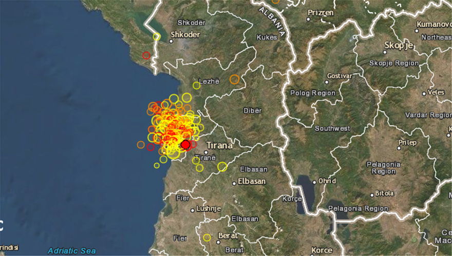 Νέος μετασεισμός 4,5 Ρίχτερ στην Αλβανία – Ταρακούνησε το Δυρράχιο και τα Τίρανα