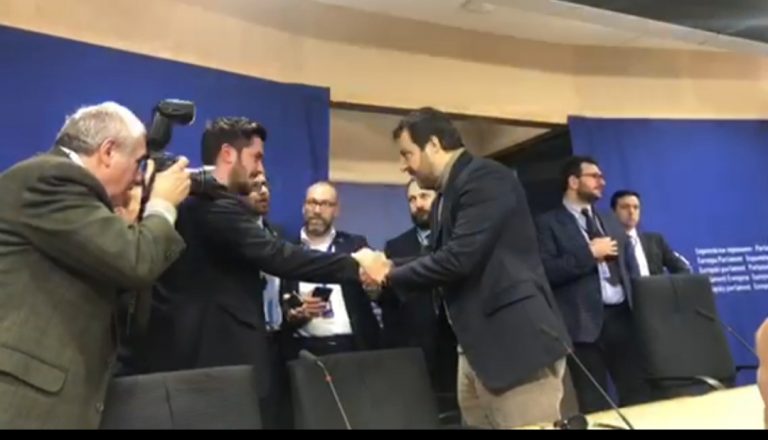 Ελληνική Λύση: Συνάντηση με τον Ματτέο Σαλβίνι στο Ευρωκοινοβούλιο (βίντεο-φώτο)