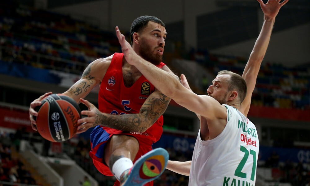 ΤΣΣΚΑ – Ζαλγκίρις 85-82: Απίστευτο τρίποντο στη λήξη έδωσε τη νίκη στην «αρκούδα» (βίντεο)