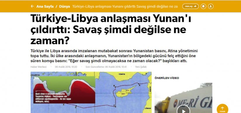 Πρωτοσέλιδο στην μεγαλύτερη εφημερίδα της Τουρκίας το ρεπορτάζ του pronews.gr: «Αν όχι πόλεμος τώρα, πότε;»!