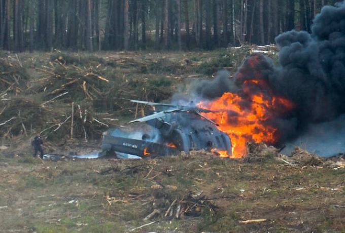 Συντριβή ρωσικού στρατιωτικού ελικοπτέρου με νεκρούς