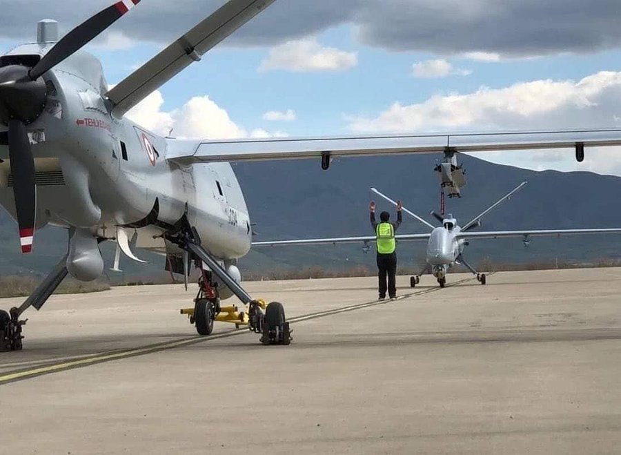 UAV Anka στο κατεχόμενο αεροδρόμιο Λευκόνοικου για επιτήρηση των τουρκικών γεωτρύπανων