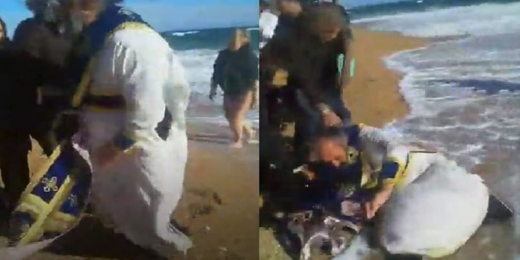 Θεοφάνεια 2020: Οι ισχυροί άνεμοι έριξαν ιερέα στη θάλασσα της Κεφαλονιάς (φώτο)