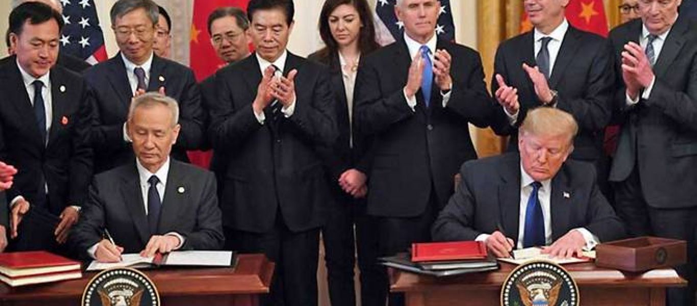Ιστορική εμπορική συμφωνία ΗΠΑ-Κίνας: Το Πεκίνο δεσμεύθηκε να αγοράσει αμερικανικά προϊόντα 200 δισ. $