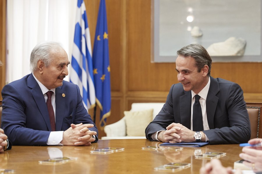 Το μήνυμα Κ.Μητσοτάκη με Χ.Χαφτάρ: «Άκυρο το μνημόνιο Σάρατζ-Τουρκίας» (φωτό)