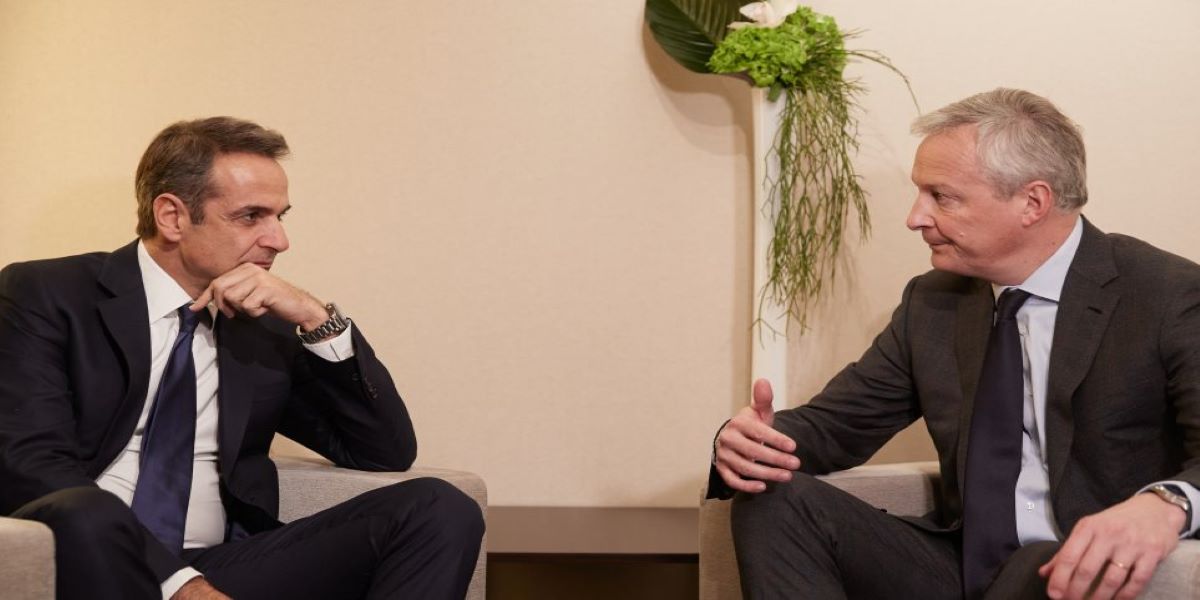 Νταβός: Συναντήσεις Μητσοτάκη με Λεμέρ και Κάρενμπάουερ