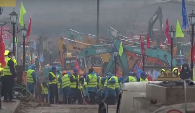 Κοροναϊός: Νοσοκομείο σε 10 μέρες κατασκευάζουν οι Κινέζοι
