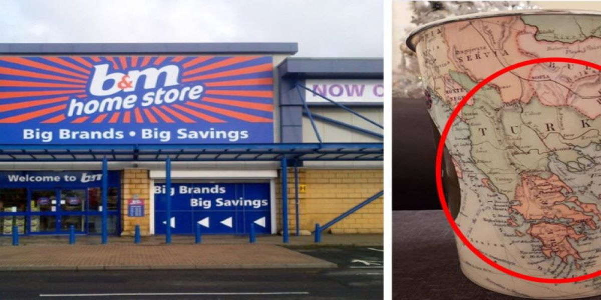 Βρετανία: Πολυκατάστημα «ντύνει» καλάθι αχρήστων με το χάρτη της Ελλάδας και «χαρίζει» τη μισή στην Τουρκία