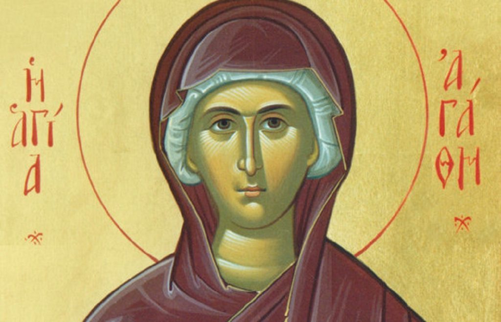 Σήμερα 5 Φεβρουαρίου τιμάται η Αγία Αγάθη
