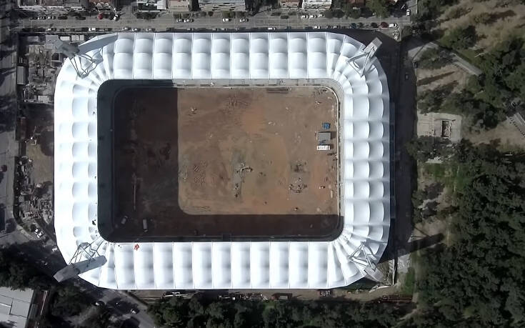 Σκεπάστηκε πλήρως η «Αγιά Σοφιά» και οι εικόνες από το γήπεδο της ΑΕΚ καθηλώνουν (βίντεο)