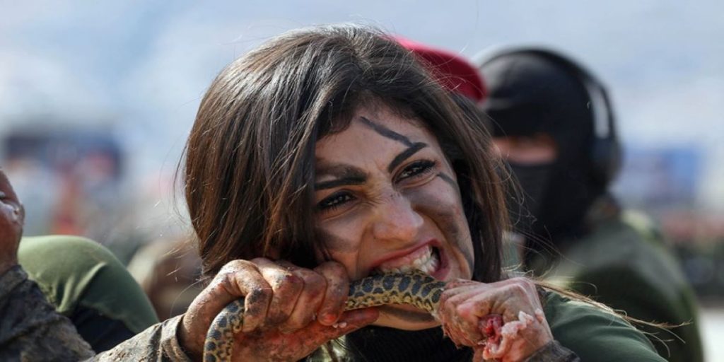 Κουρδιστάν: Γυναίκες μάσησαν κουνέλια και φίδια σε τελετή αποφοίτησης αξιωματικών (φώτο)