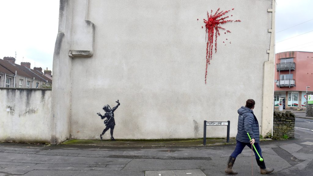 Βανδάλισαν το έργο του Bansky – Μια ημέρα κράτησε ο Άγιος Βαλεντίνος! (φώτο)