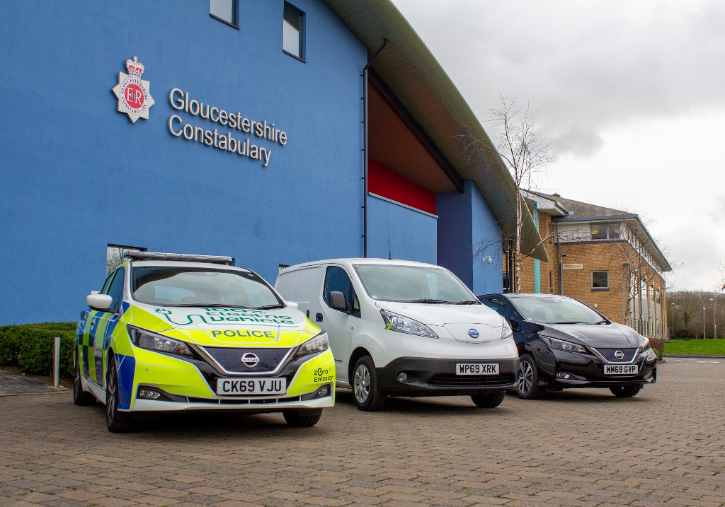 Με 75 νέα ηλεκτρικά οχήματα της Nissan  περιπολεί η αστυνομία του Gloucestershire, στο Ηνωμένο Βασίλειο