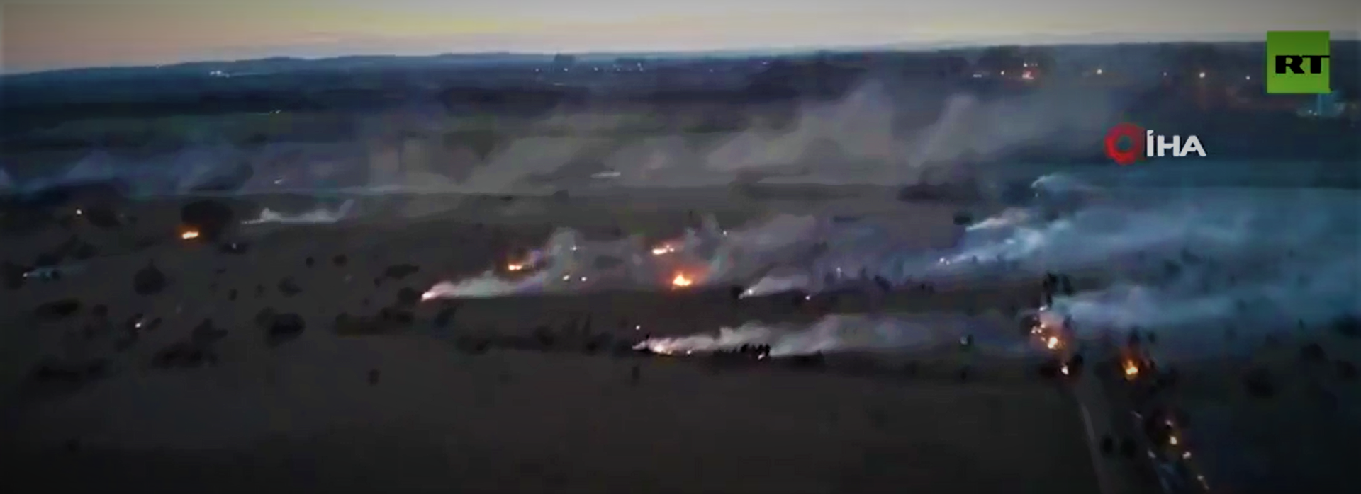 Συγκλονιστικό βίντεο από drone στις Καστανιές του Εβρου: Κατάσταση πολιορκίας