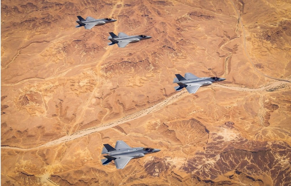 Εντυπωσιακές εικόνες από την πρώτη άσκηση αμερικανικών και ισραηλινών F-35 στο Ισραήλ