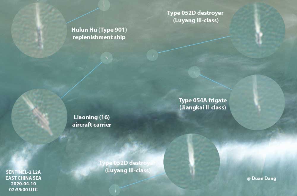 Η ευρωπαϊκή υπηρεσία διαστήματος εντόπισε την ομάδα μάχης του κινεζικού αεροπλανοφόρου