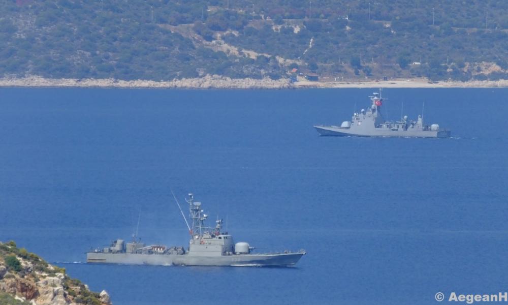 Βίντεο: Ελληνική ΤΠΚ απέναντι σε πυραυλάκατο του τουρκικού Ναυτικού στην Μεγίστη