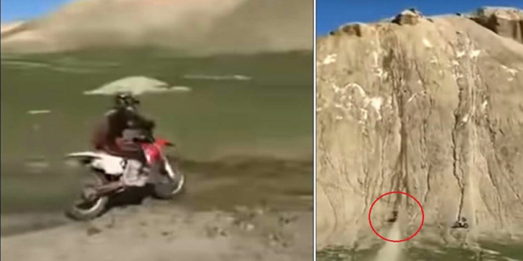 Προσπάθησε να ανέβει τεράστια κατακόρυφη πλαγιά με τη μηχανή του – Τα πλάνα «κόβουν την ανάσα» (βίντεο)