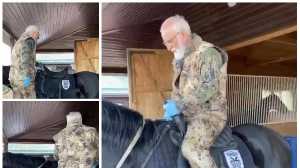 Ο Ιβάν Σαββίδης κάνει ιππασία με άλογο στα χρώματα του ΠΑΟΚ (βίντεο)