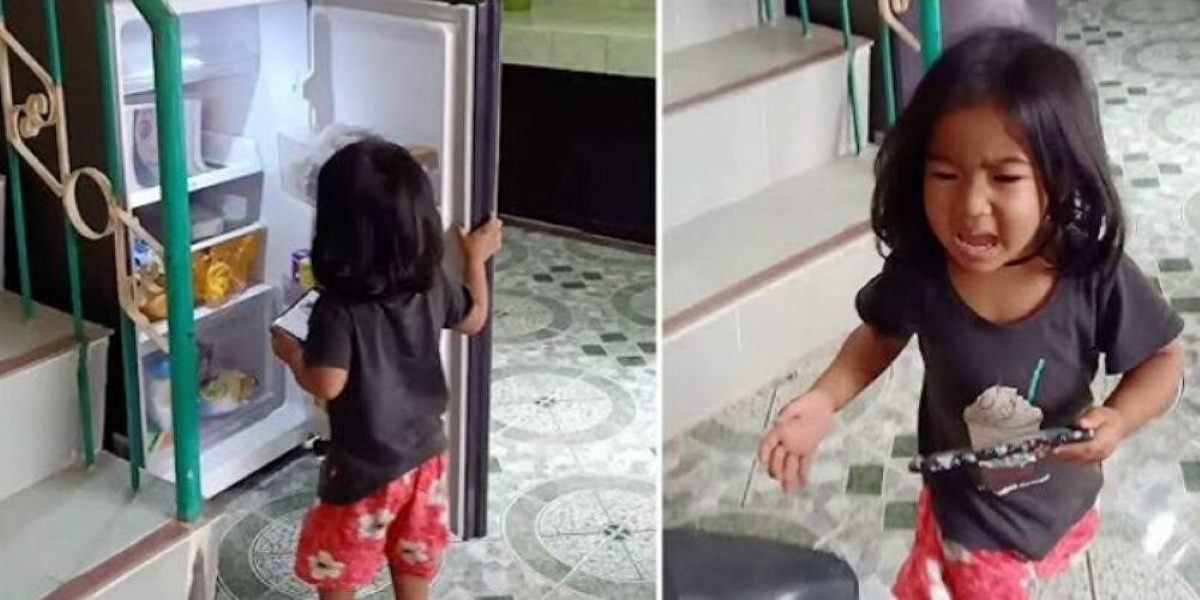Αναγκαίο ή άκαρδο; Μητέρα «έβαλε» μπαμπούλα στο ψυγείο για να σταματήσει τη λαιμαργία των παιδιών της (βίντεο)