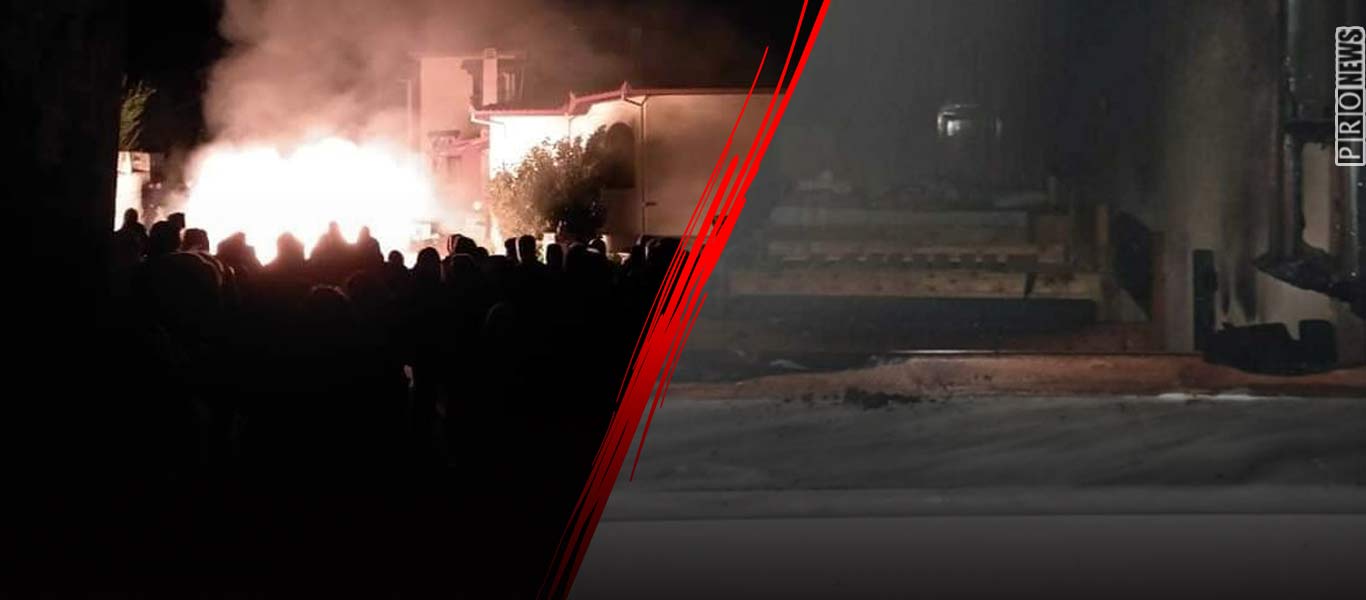 Εξέγερση των κατοίκων της Πέλλας: Έβαλαν φωτιά στο ξενοδοχείο που θα «φιλοξενούσε» παράνομους μετανάστες (φωτό)