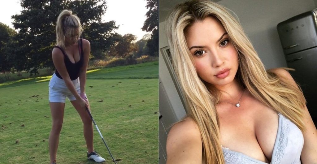 Μοντέλο κάνει κολπάκια με μπαλάκι του γκολφ: Το πέρασε πάνω από το κεφάλι της και το βάζει σε ποτήρι (βίντεο)