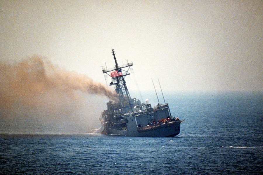 Μάϊος 1987: Ιρακινό Mirage F1EQ κτυπά με δύο Exocet το αμερικανικό USS Stark