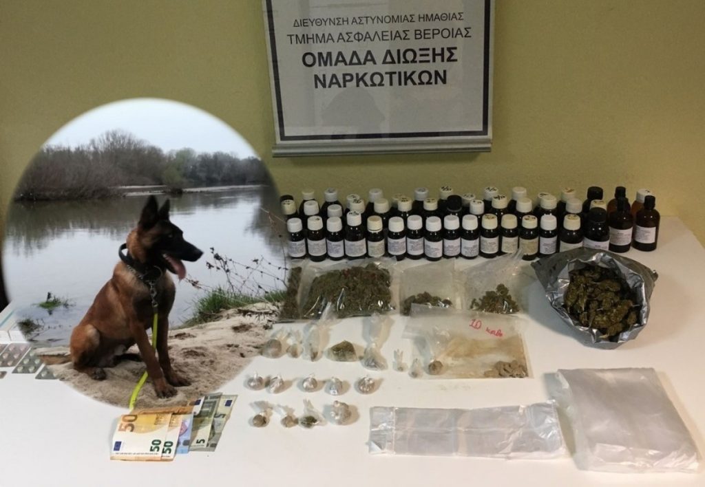 Βέροια: Ο «Booker» «ξεσκέπασε» διακινητή ναρκωτικών – «Μύρισε» ηρωίνη, χασίς, μεθαδόνη και χάπια