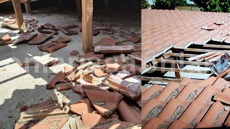 Αεροσκάφος ξήλωσε σκεπή σπιτιού σε χωριό της Λάρισας! (φωτό)