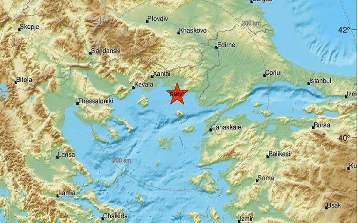 Σεισμός 3,6 Ρίχτερ δυτικά της Αλεξανδρούπολης