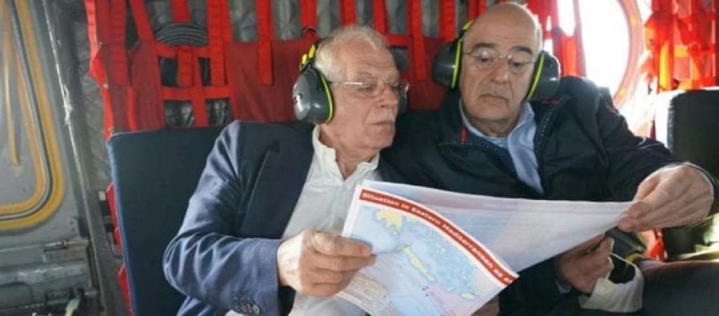 Στο στρατιωτικό φυλάκιο στις Καστανιές ο Ζ. Μπορέλ – Συναντήθηκε με τον Ν. Δένδια (φώτο)