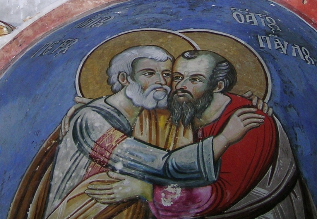 Γιατί εναγκαλίζονται οι Άγιοι Απόστολοι Πέτρος και Παύλος;