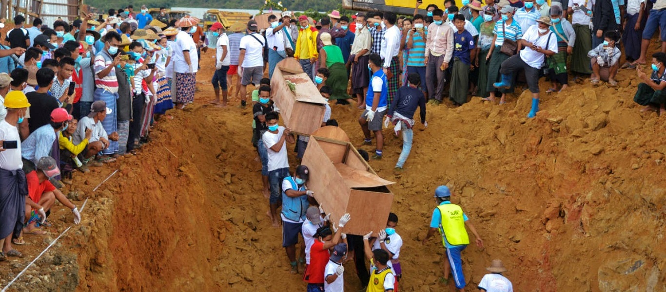 Θρήνος στη Μιανμάρ: 171 πτώματα έχουν ανασυρθεί ήδη από το ορυχείο που κατέρρευσε (βίντεο)