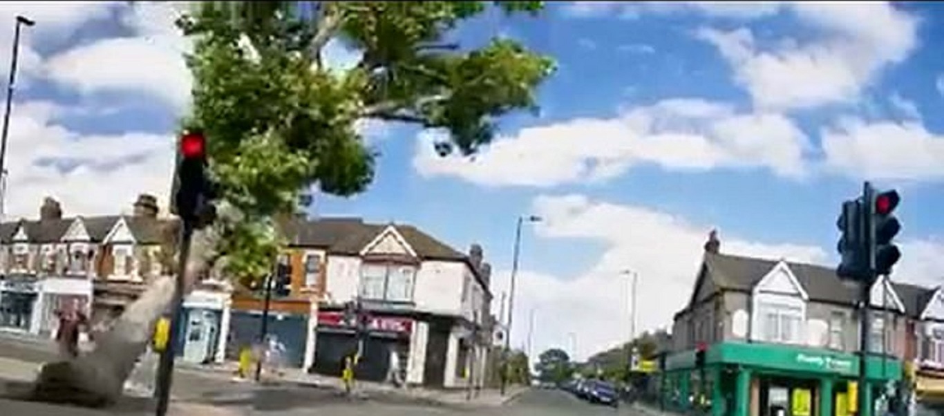 Δέντρο έπεσε μες στη μέση του δρόμου – Κατά τύχη δεν σκοτώθηκε ζευγάρι (βίντεο)