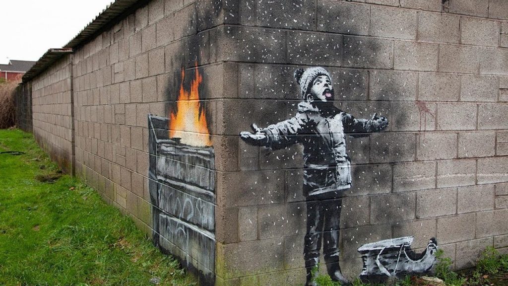 Bansky: Για πρώτη φορά ανεβάζει βίντεο με τον εαυτό του να ζωγραφίζει