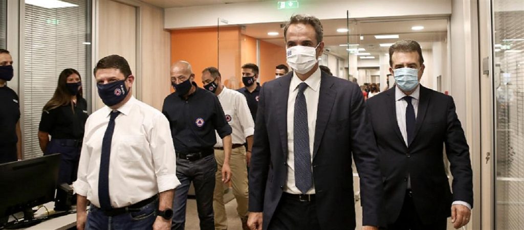 Επίσκεψη του Κ.Μητσοτάκη στη Γενική Γραμματεία Πολιτικής Προστασίας