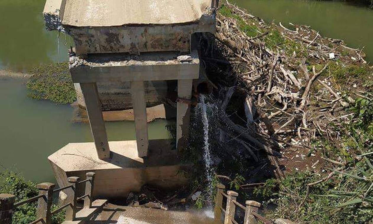 Κατέρρευσε τμήμα της παλιάς γέφυρας στις Σέρρες (φώτο)