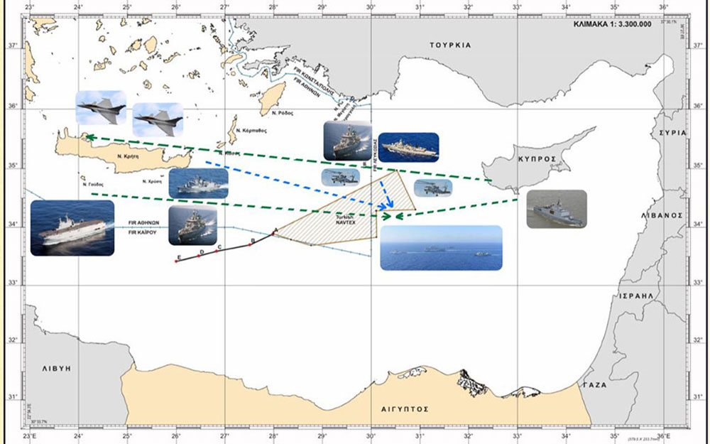 Μεσόγειος: Αυτός είναι ο χάρτης της κοινής ελληνογαλλικής άσκησης (φώτο)