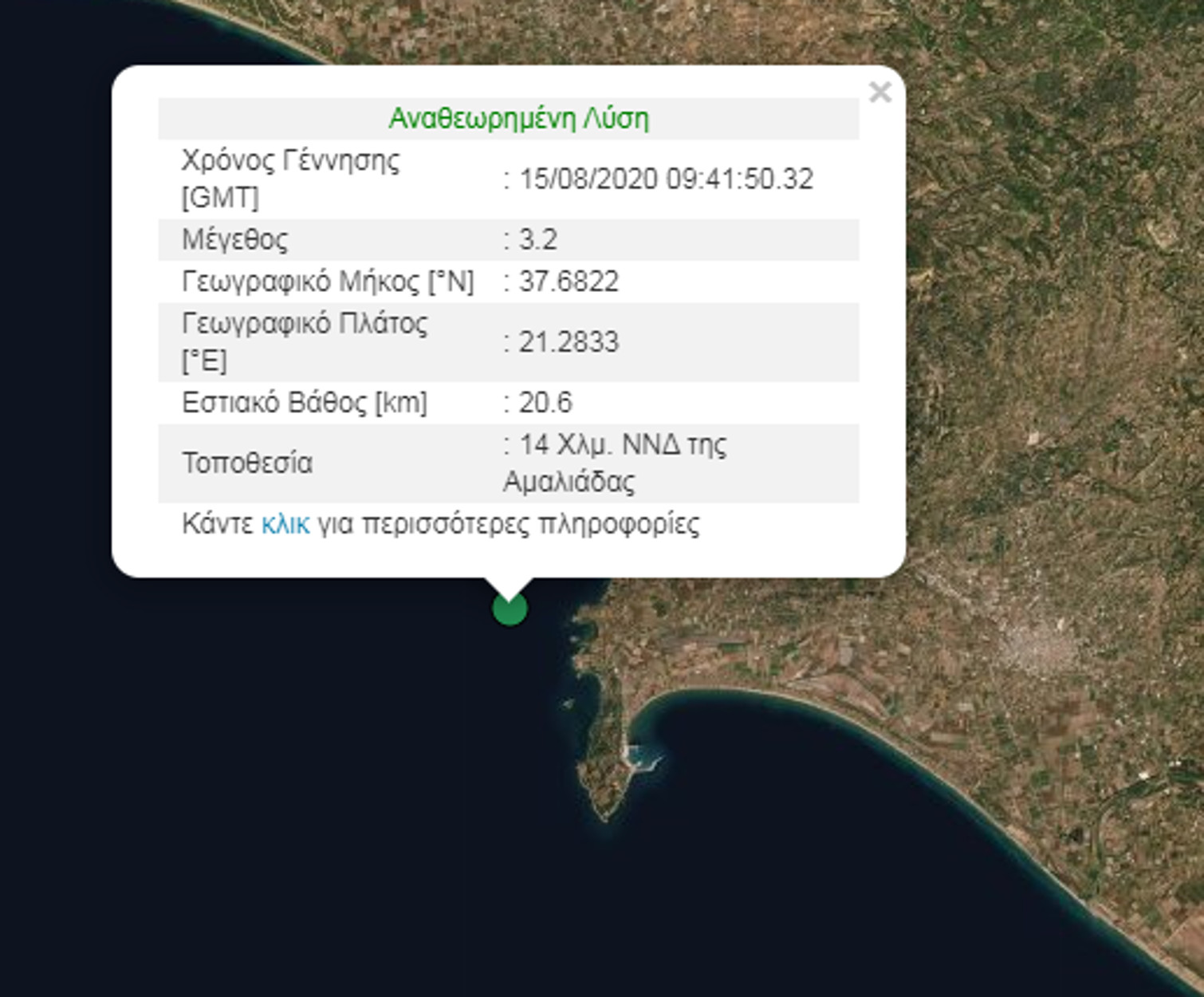 Κυλλήνη: Σεισμός 3,2 ρίχτερ «κούνησε» την περιοχή