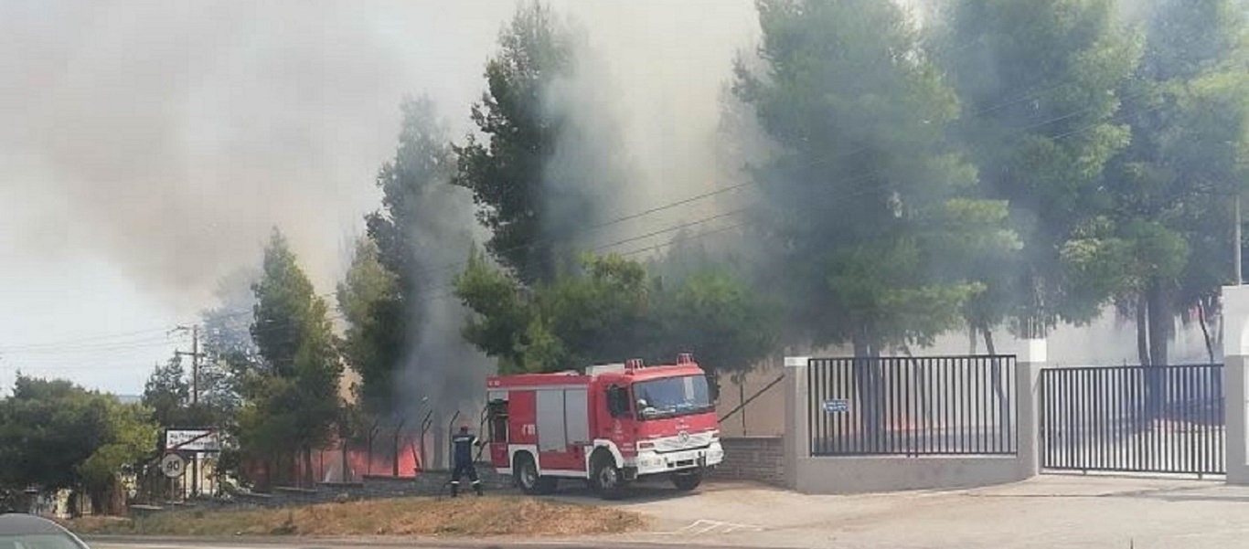Λαμία: Φωτιά δίπλα από το κτίριο των Σφαγείων
